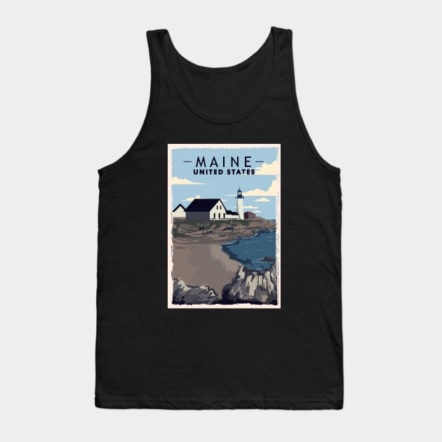 maine Tank Top by husnimubarok